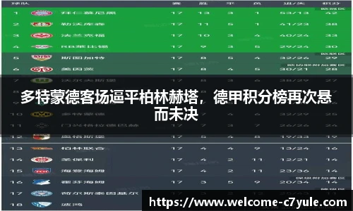 多特蒙德客场逼平柏林赫塔，德甲积分榜再次悬而未决